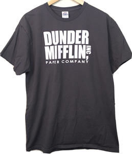The Office DUNDER MIFFLIN PAPER COMPANY Cotton Tshirt L Large Delta Pro Gray